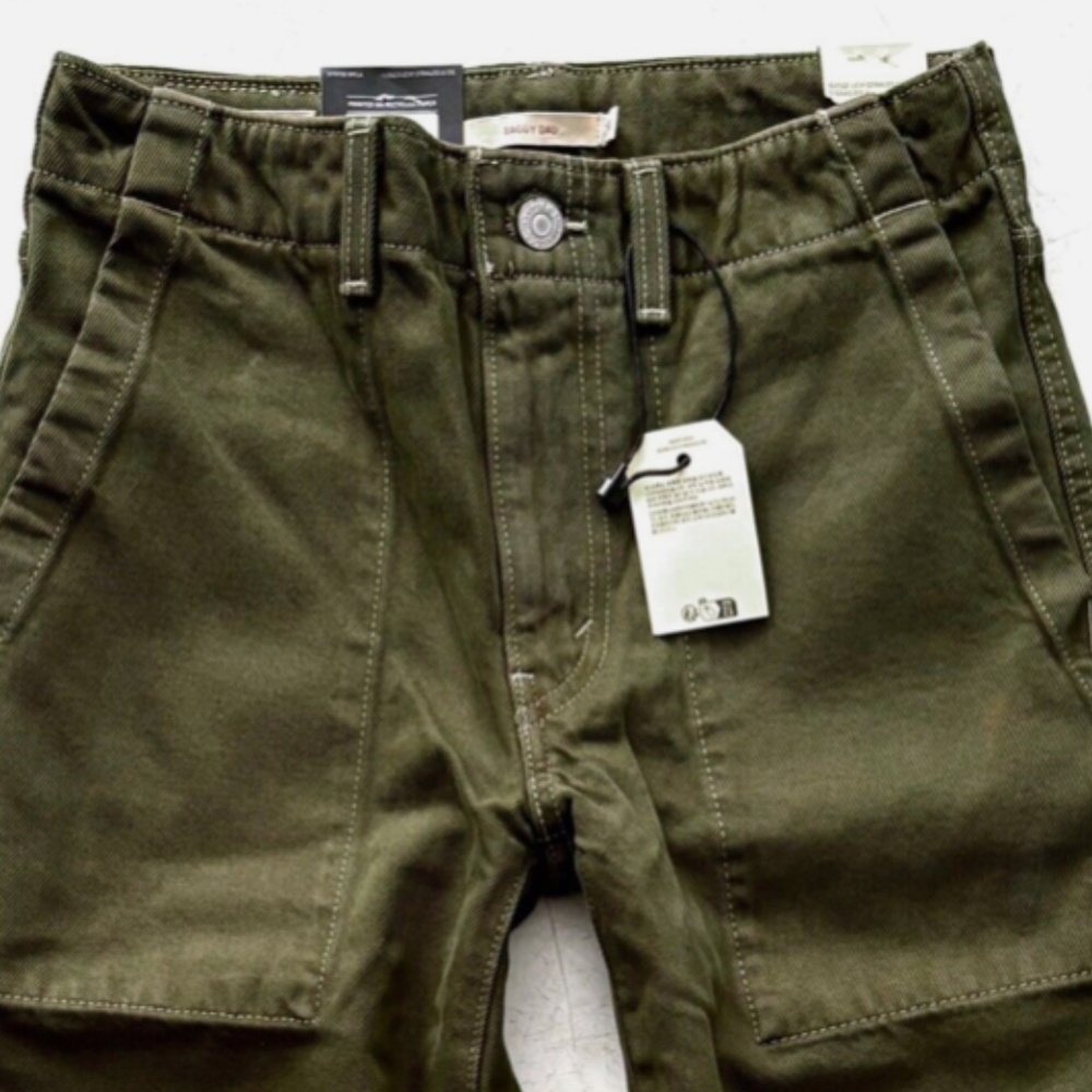 Levi's Olive Green Straight Leg Jeans - Picture 2 of 5